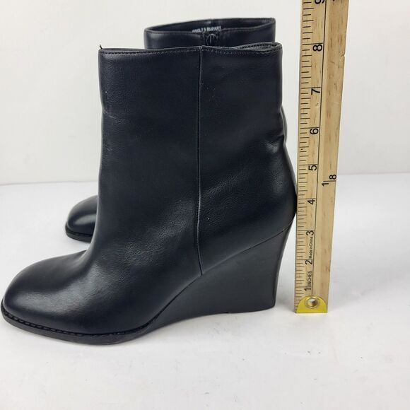 DV by Dolce Vita Rupart Wedge Bootie Black Faux Leather - Picture 3 of 14